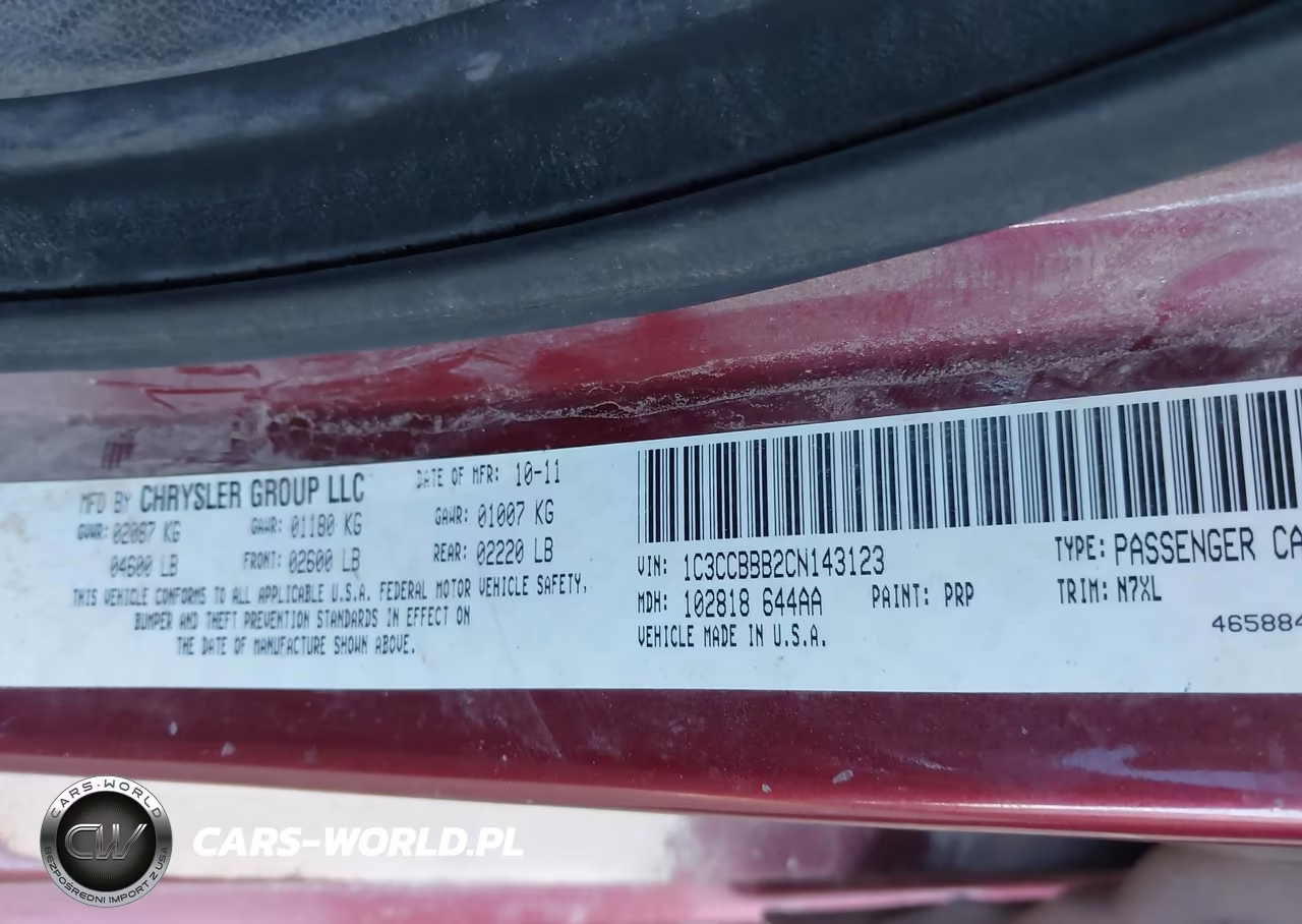2012 Chrysler 200 Touring VIN:1C3CCBBB2CN143123 - 9