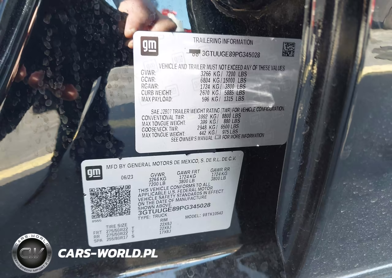 2023 GMC Sierra 1500 4Wd Short Box Denali VIN:3GTUUGE89PG345028 - 9