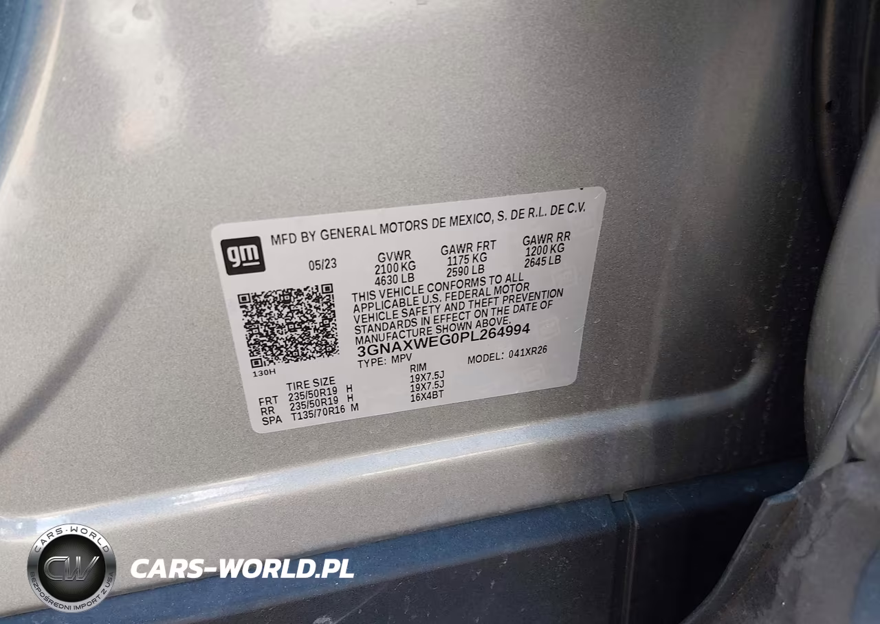 2023 Chevrolet Equinox Awd Rs VIN:3GNAXWEG0PL264994 - 9