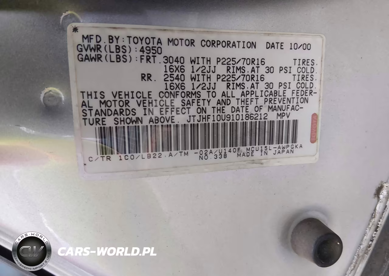 2001 Lexus Rx 300 VIN:JTJHF10U910186212 - 9