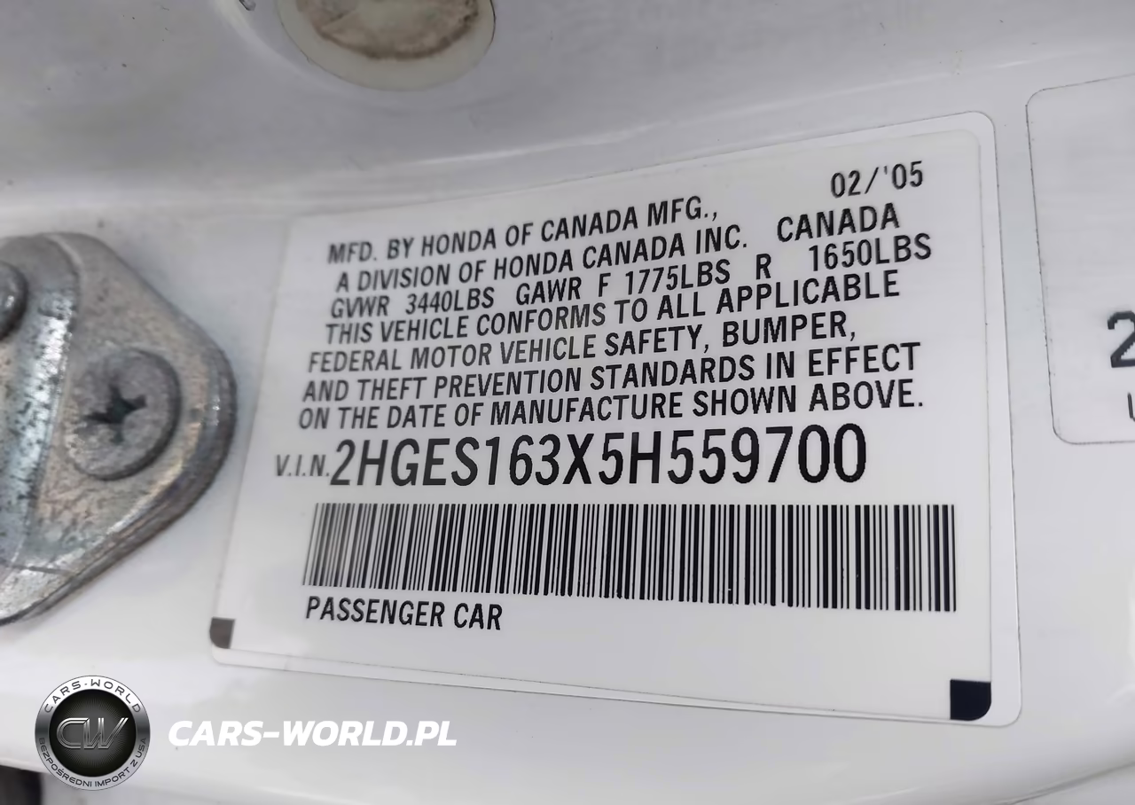 2005 Honda Civic Vp VIN:2HGES163X5H559700 - 9