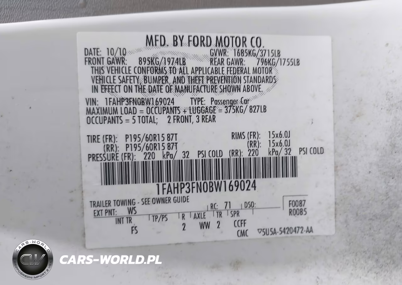2011 Ford Focus Se VIN:1FAHP3FN0BW169024 - 9