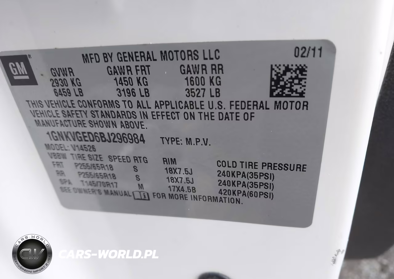 2011 Chevrolet Traverse 1Lt VIN:1GNKVGED6BJ296984 - 9