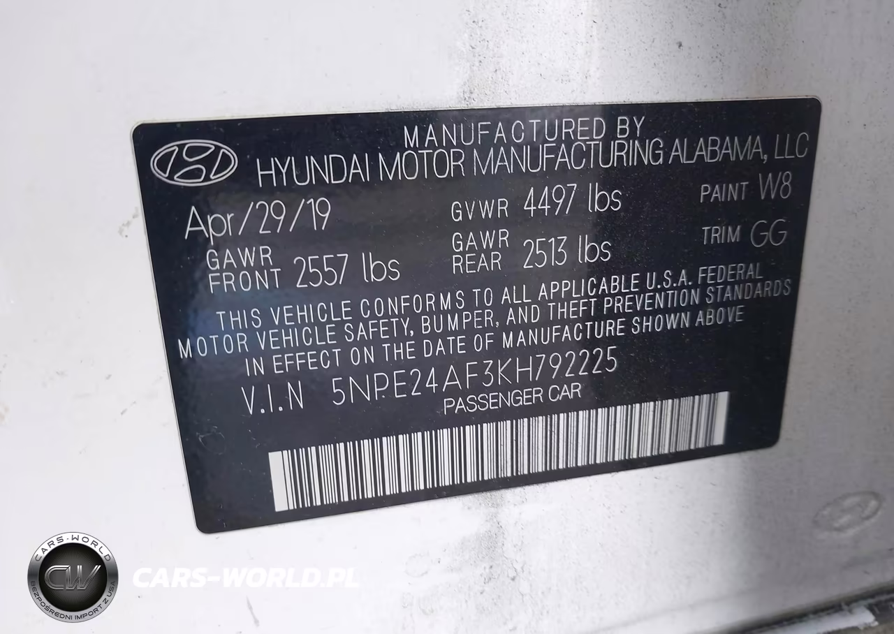 2019 Hyundai Sonata Se VIN:5NPE24AF3KH792225 - 9