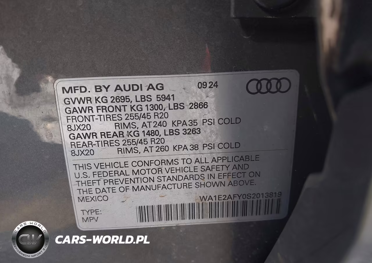 2025 Audi Q5 Premium Plus 55 Tfsi E S Line Quattro S Tronic VIN:WA1E2AFY0S2013819 - 9