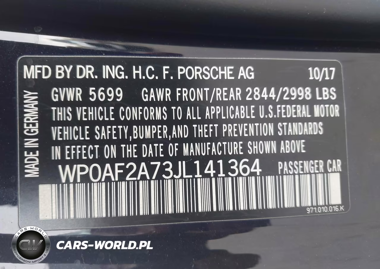 2018 Porsche Panamera Turbo VIN:WP0AF2A73JL141364 - 9