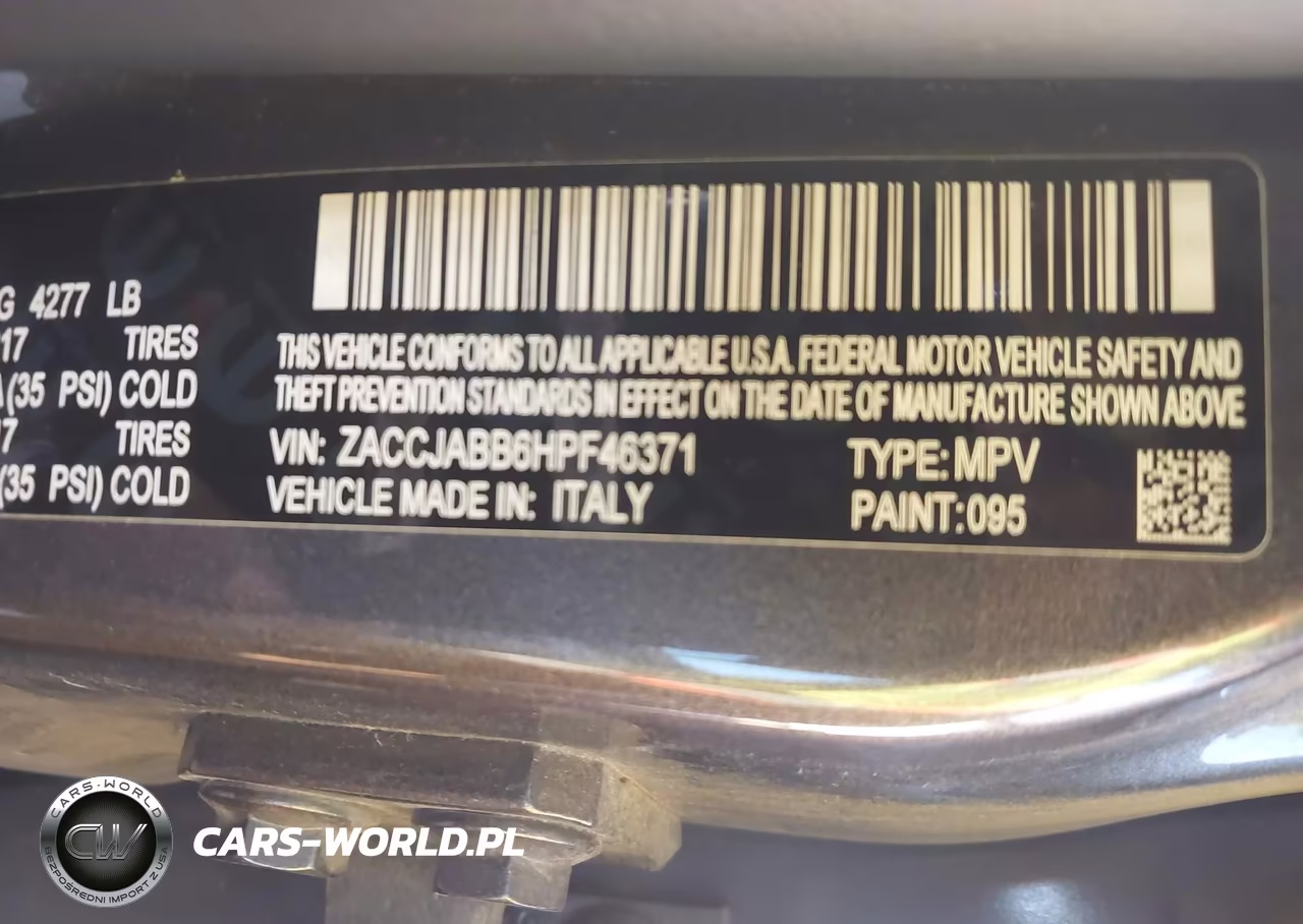 2017 Jeep Renegade Latitude Fwd VIN:ZACCJABB6HPF46371 - 9