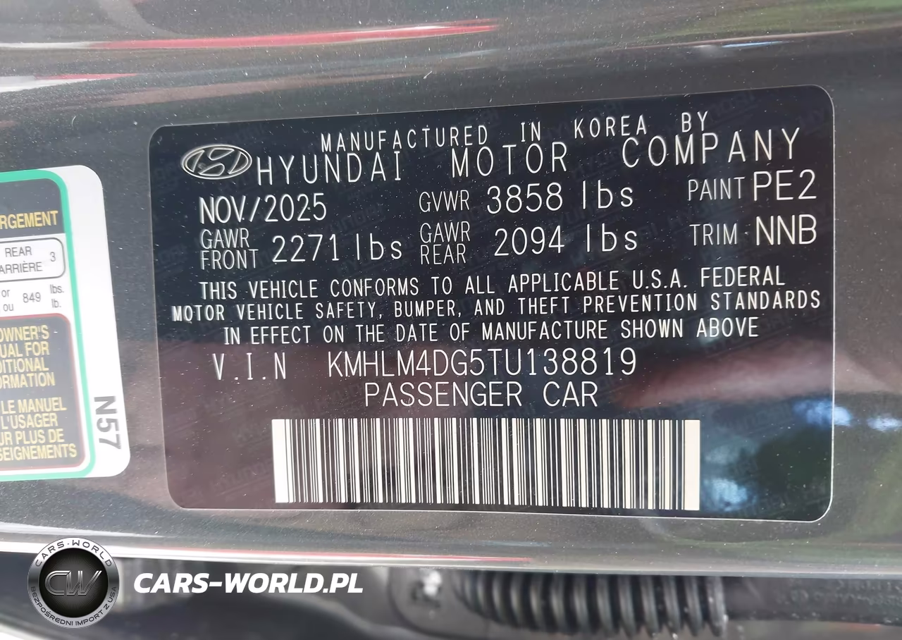 2026 Hyundai Elantra Sel Sport VIN:KMHLM4DG5TU138819 - 9