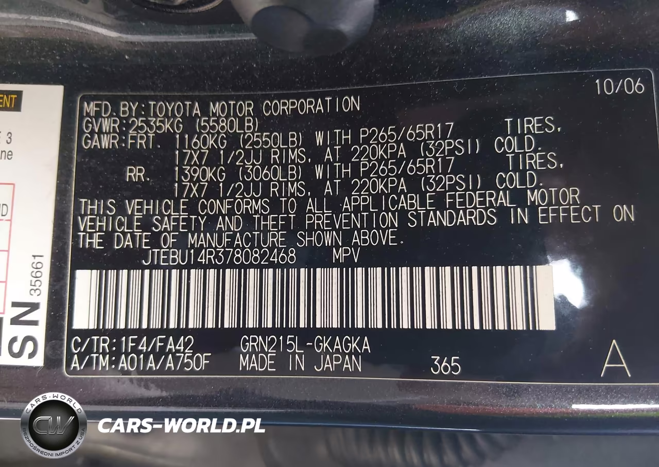 2007 Toyota 4Runner Sr5 V6 VIN:JTEBU14R378082468 - 9