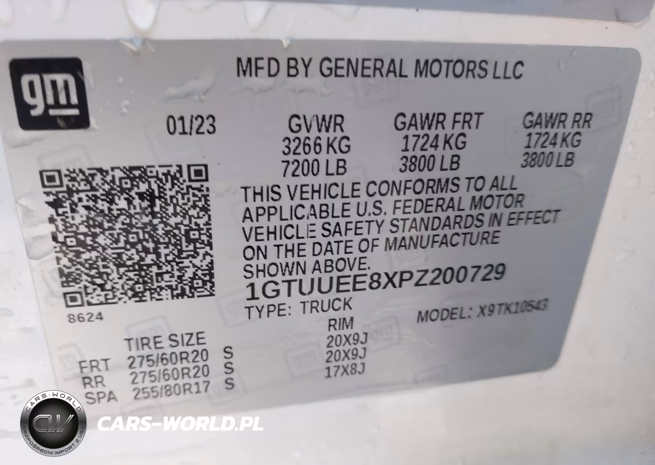 2023 GMC Sierra 1500 4Wd Short Box At4 VIN:1GTUUEE8XPZ200729 - 9