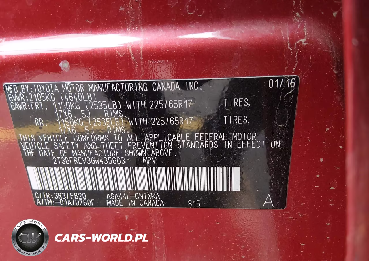 2016 Toyota Rav4 Le VIN:2T3BFREV3GW435603 - 9