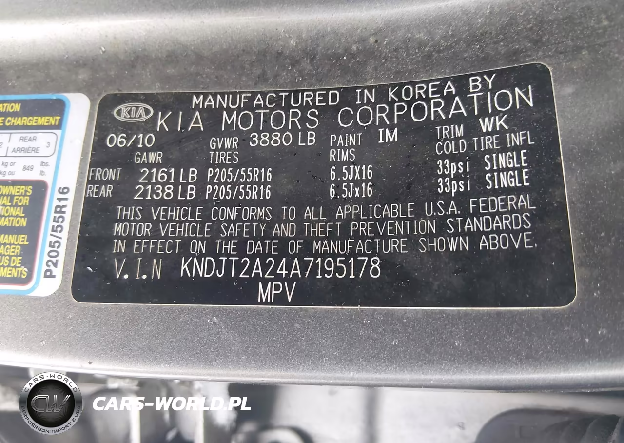 2010 Kia Soul + VIN:KNDJT2A24A7195178 - 9