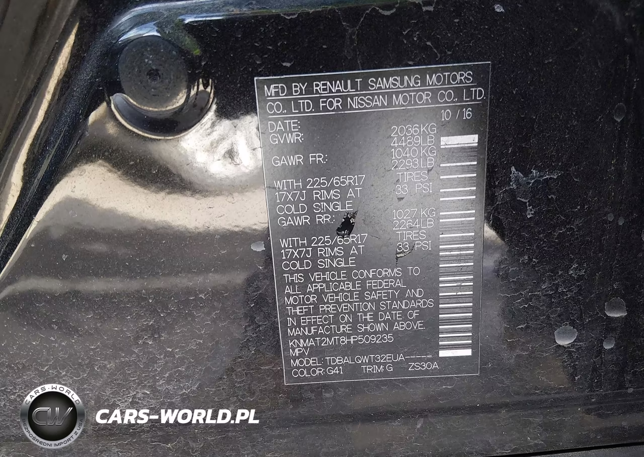 2017 Nissan Rogue Sv VIN:KNMAT2MT8HP509235 - 9