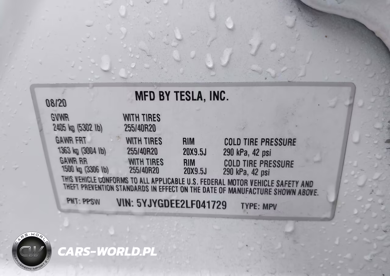 2020 Tesla Model Y Long Range Dual Motor All-Wheel Drive VIN:5YJYGDEE2LF041729 - 9