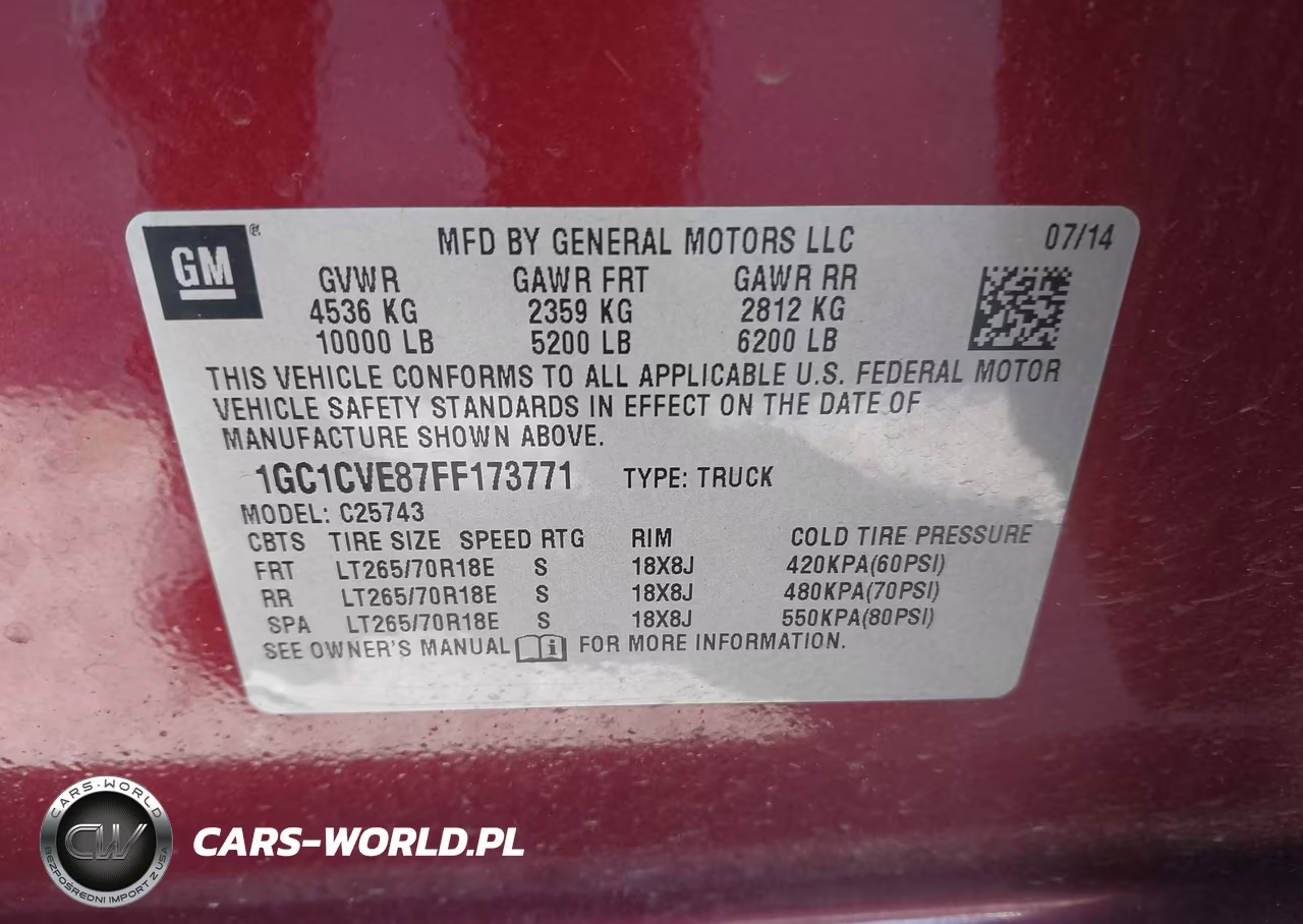 2015 Chevrolet Silverado 2500Hd Lt VIN:1GC1CVE87FF173771 - 9