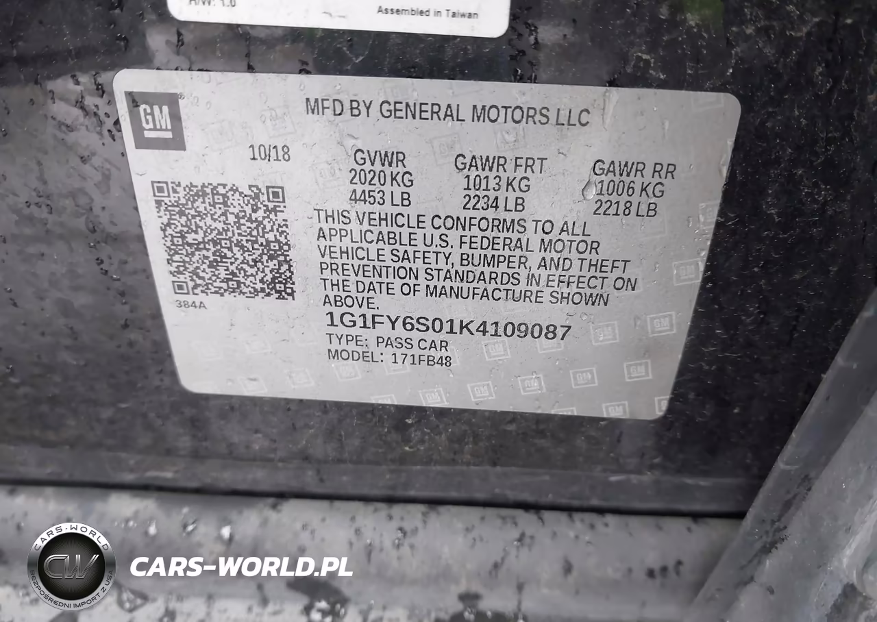 2019 Chevrolet Bolt Ev Lt VIN:1G1FY6S01K4109087 - 9