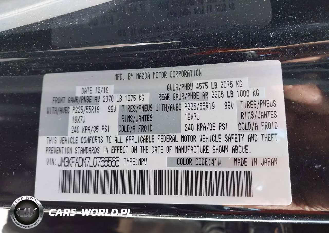 2020 Mazda Cx-5 Grand Touring VIN:JM3KFADM7L0765566 - 9