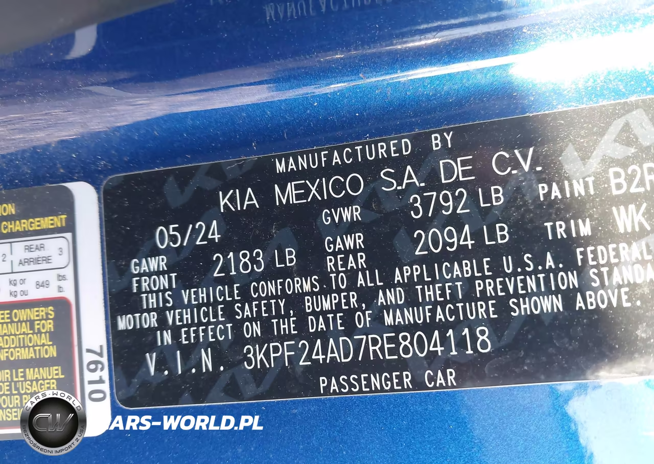 2024 Kia Forte Lxs VIN:3KPF24AD7RE804118 - 9