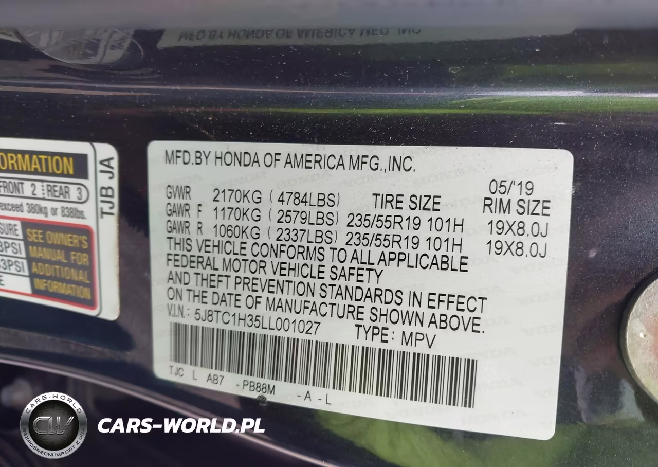 2020 Acura Rdx Standard VIN:5J8TC1H35LL001027 - 9