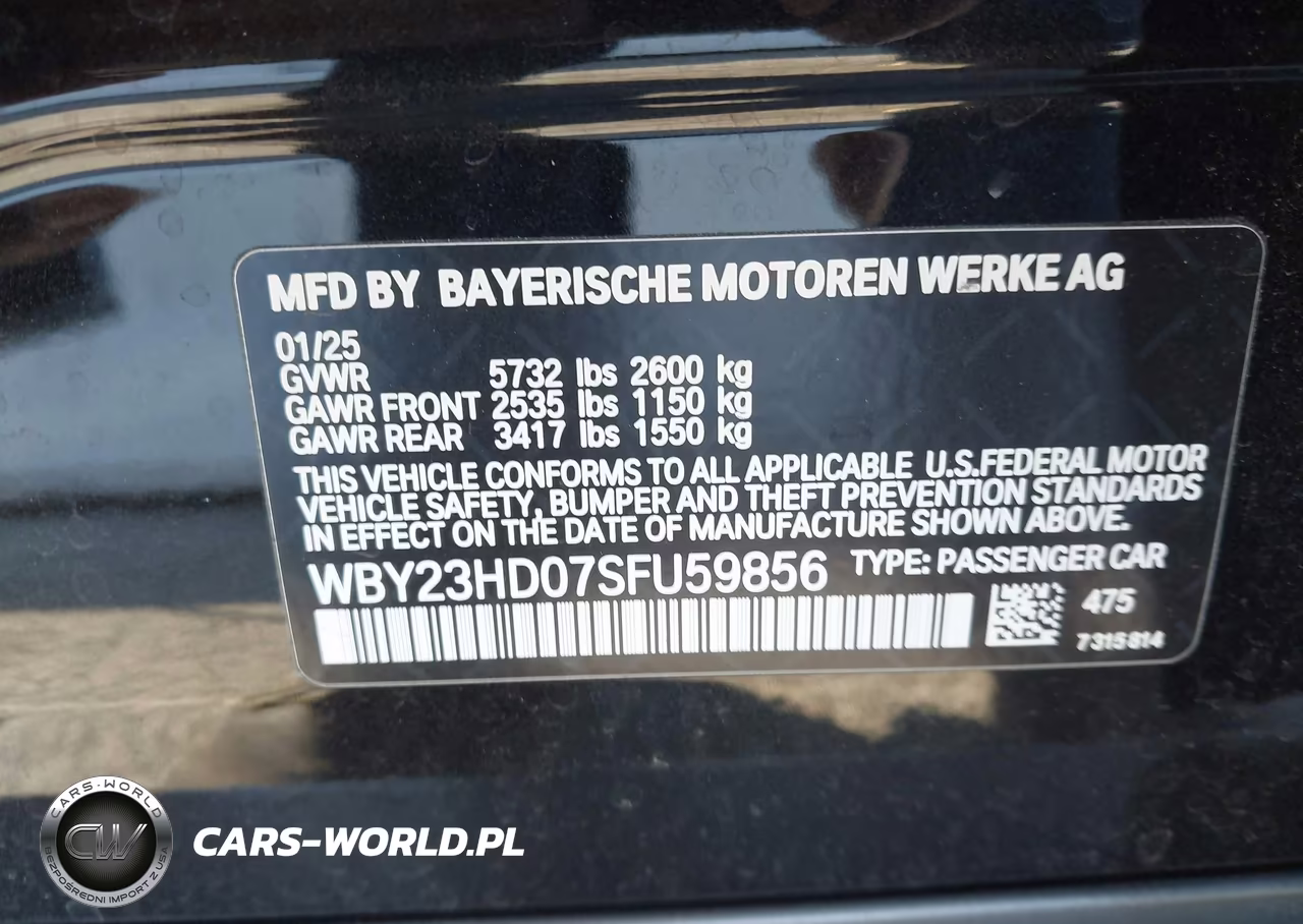 2025 BMW I4 Gran Coupe Edrive40 VIN:WBY23HD07SFU59856 - 9