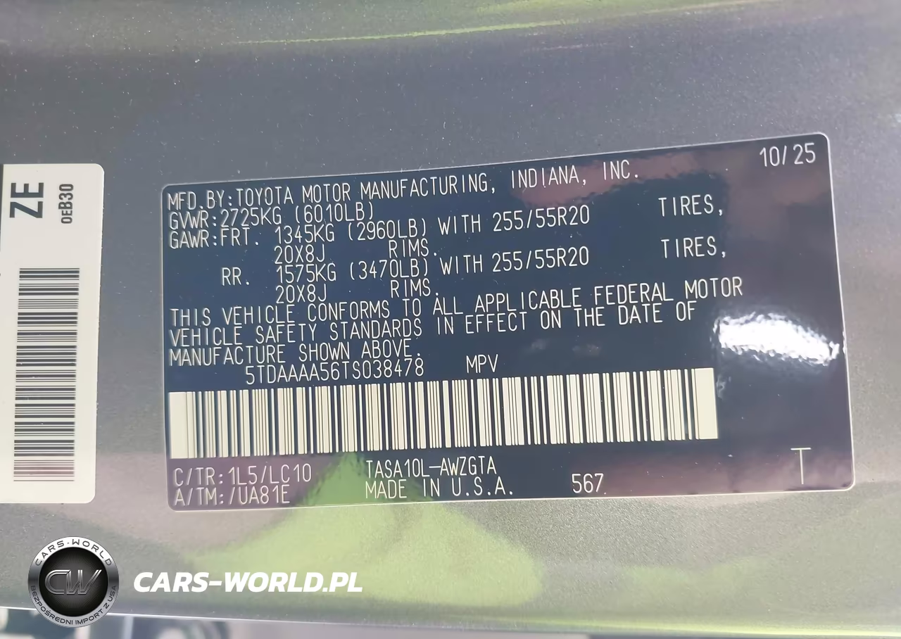 2026 Toyota Grand Highlander Limited VIN:5TDAAAA56TS038478 - 9