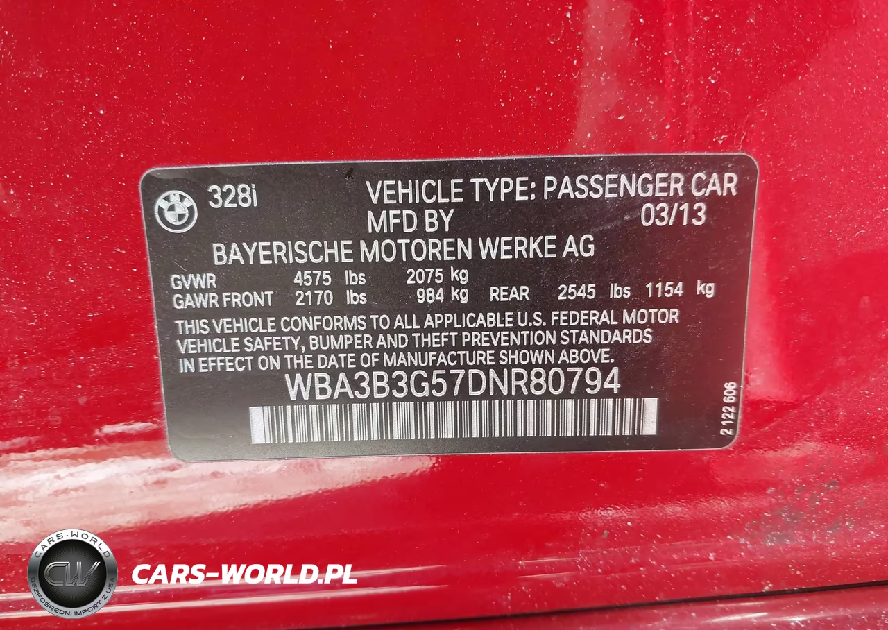 2013 BMW 328I xDrive VIN:WBA3B3G57DNR80794 - 9