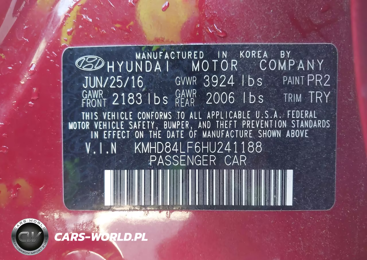 2017 Hyundai Elantra Value Edition VIN:KMHD84LF6HU241188 - 9