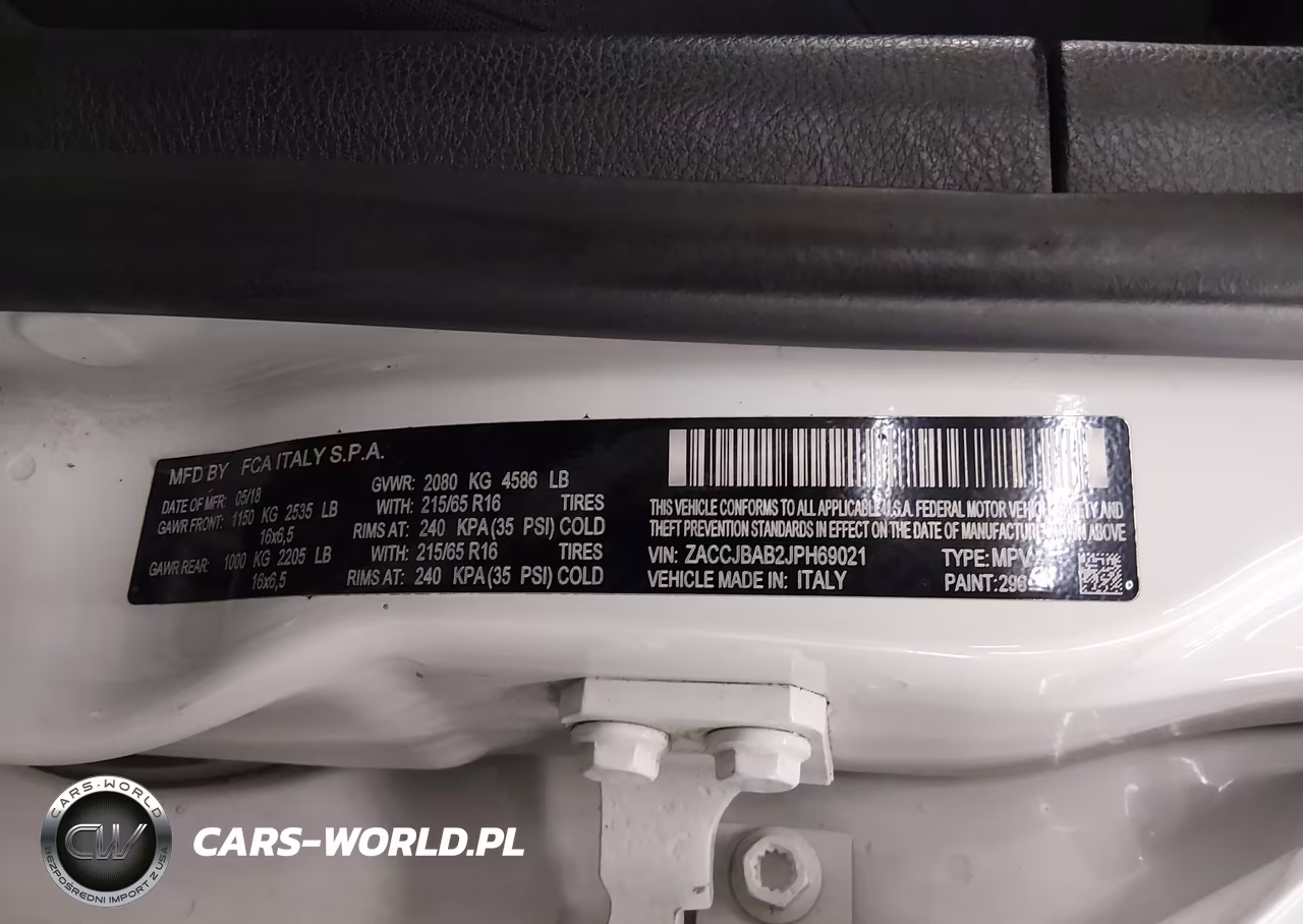 2018 Jeep Renegade Sport 4X4 VIN:ZACCJBAB2JPH69021 - 9