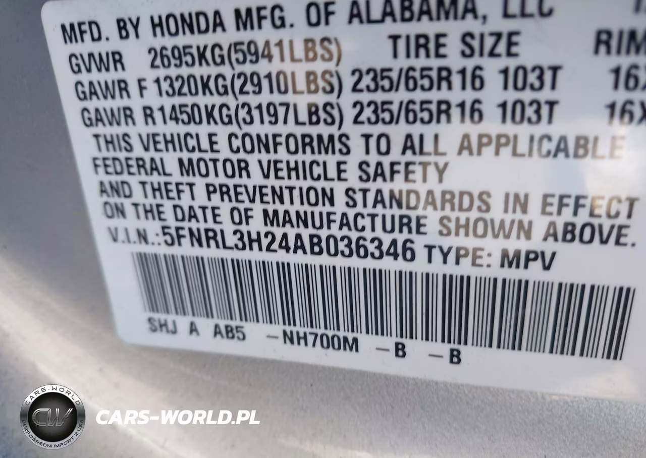 2010 Honda Odyssey Lx VIN:5FNRL3H24AB036346 - 9