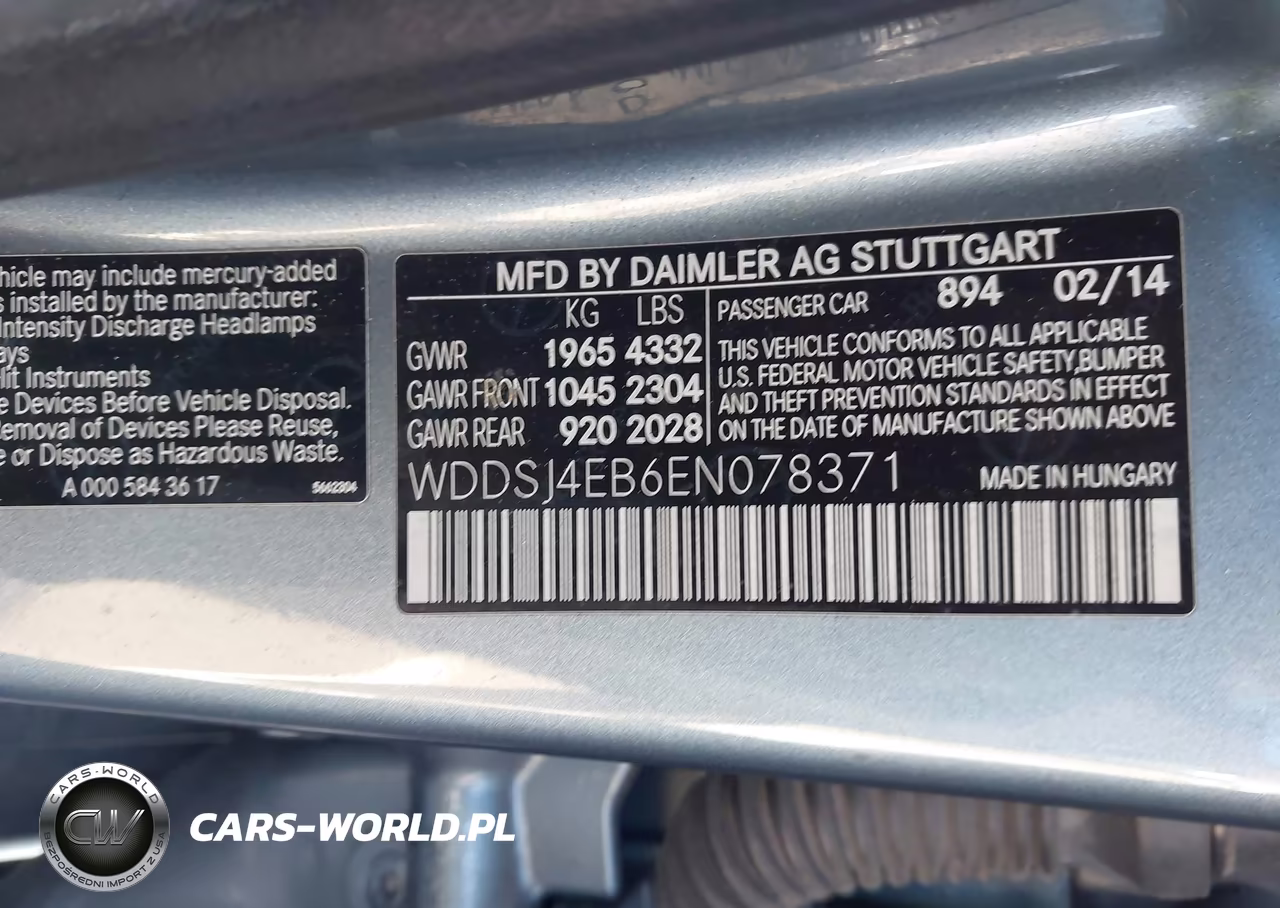 2014 Mercedes-Benz Cla 250 VIN:WDDSJ4EB6EN078371 - 9