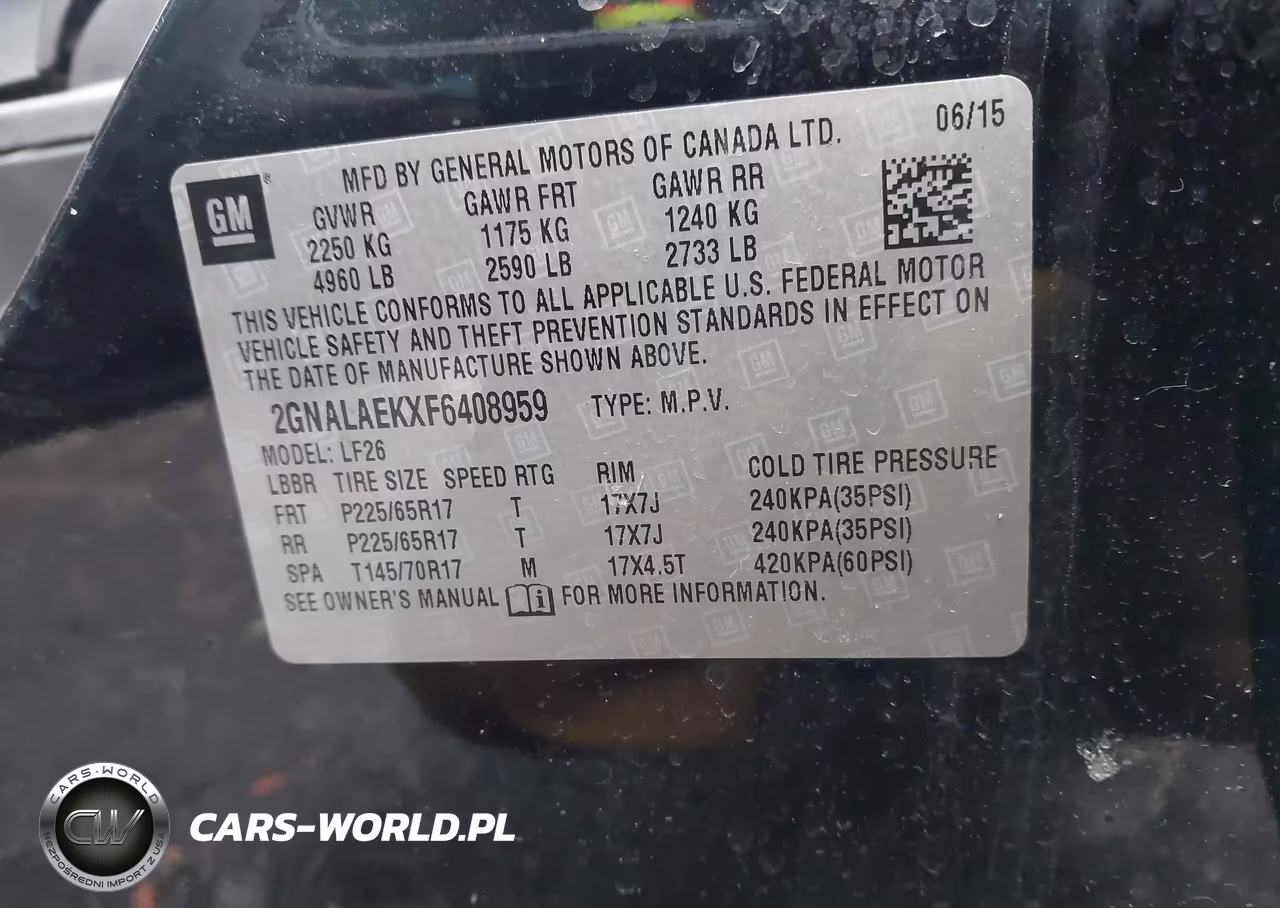 2015 Chevrolet Equinox Ls VIN:2GNALAEKXF6408959 - 9