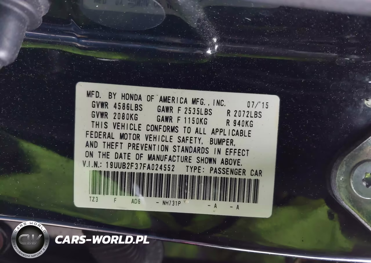 2015 Acura Tlx V6 VIN:19UUB2F37FA024552 - 9