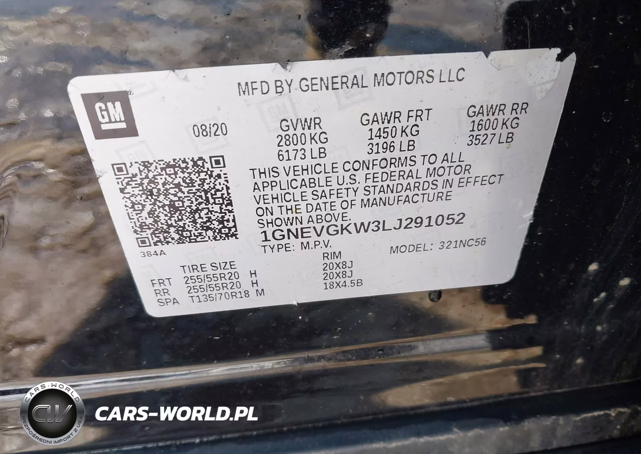 2020 Chevrolet Traverse Awd Lt Cloth VIN:1GNEVGKW3LJ291052 - 9