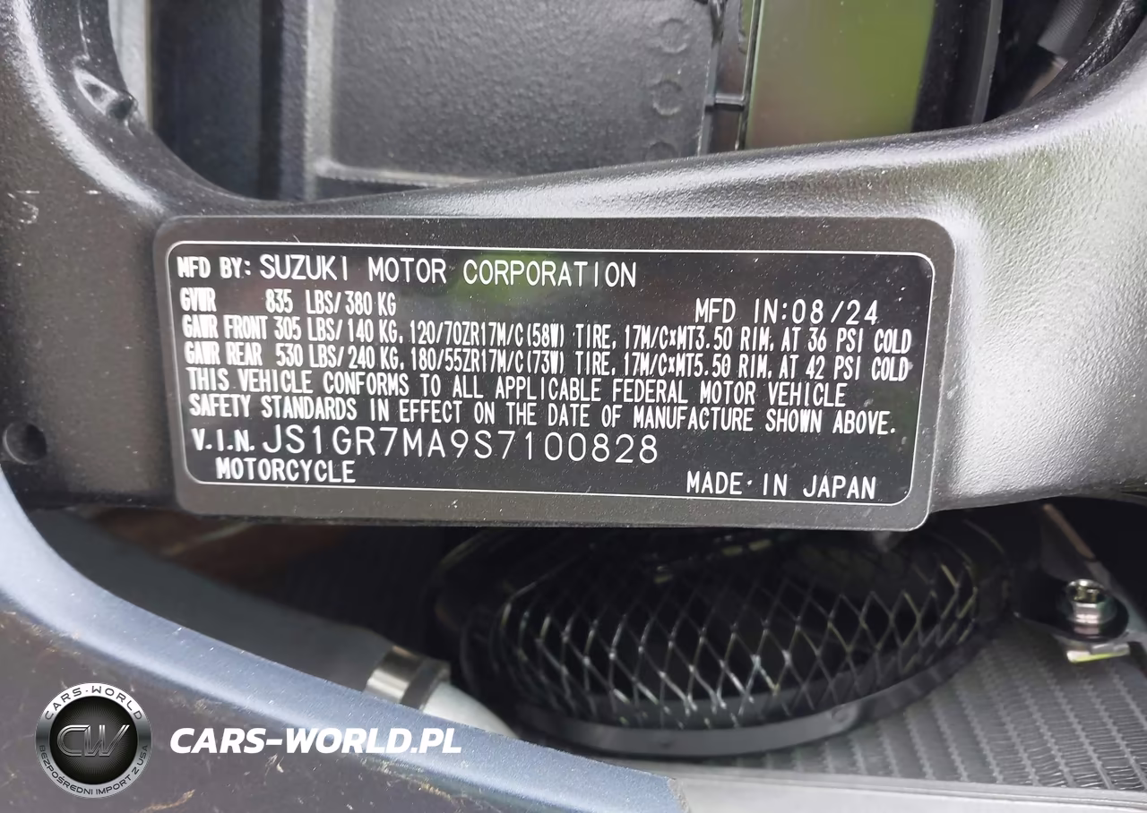 2025 Suzuki Gsx-R750 VIN:JS1GR7MA9S7100828 - 10