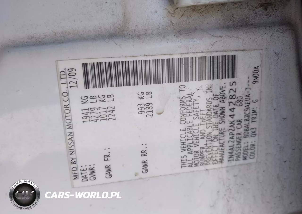 2010 Nissan Altima 2.5 S VIN:1N4AL2AP2AN442825 - 9
