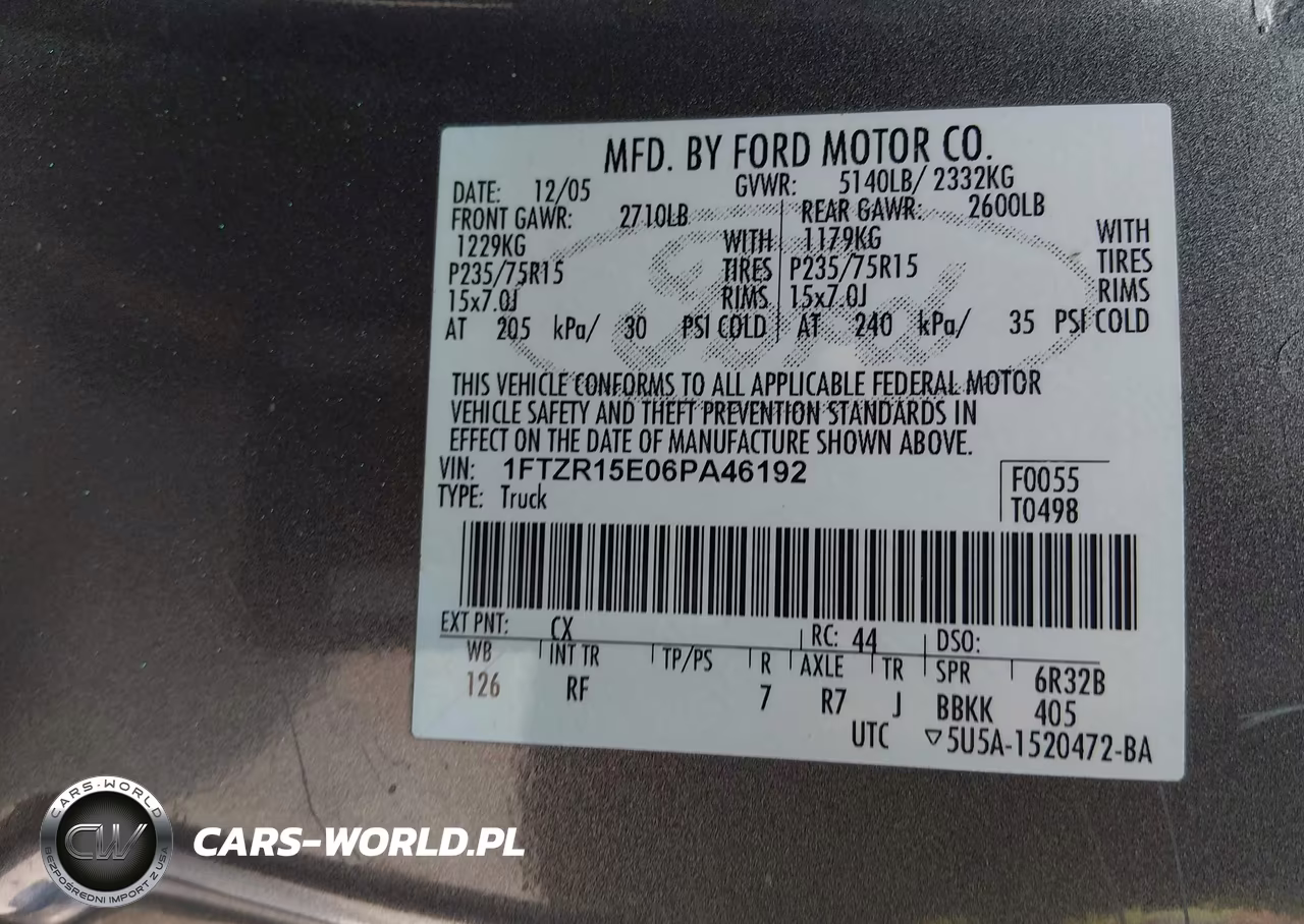 2006 Ford Ranger Fx4 Off-Road-Sport-Xl-Xlt VIN:1FTZR15E06PA46192 - 9
