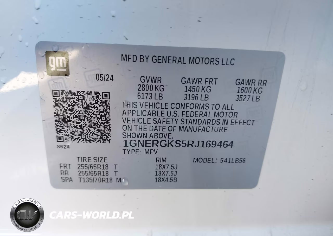2024 Chevrolet Traverse Fwd Lt VIN:1GNERGKS5RJ169464 - 9