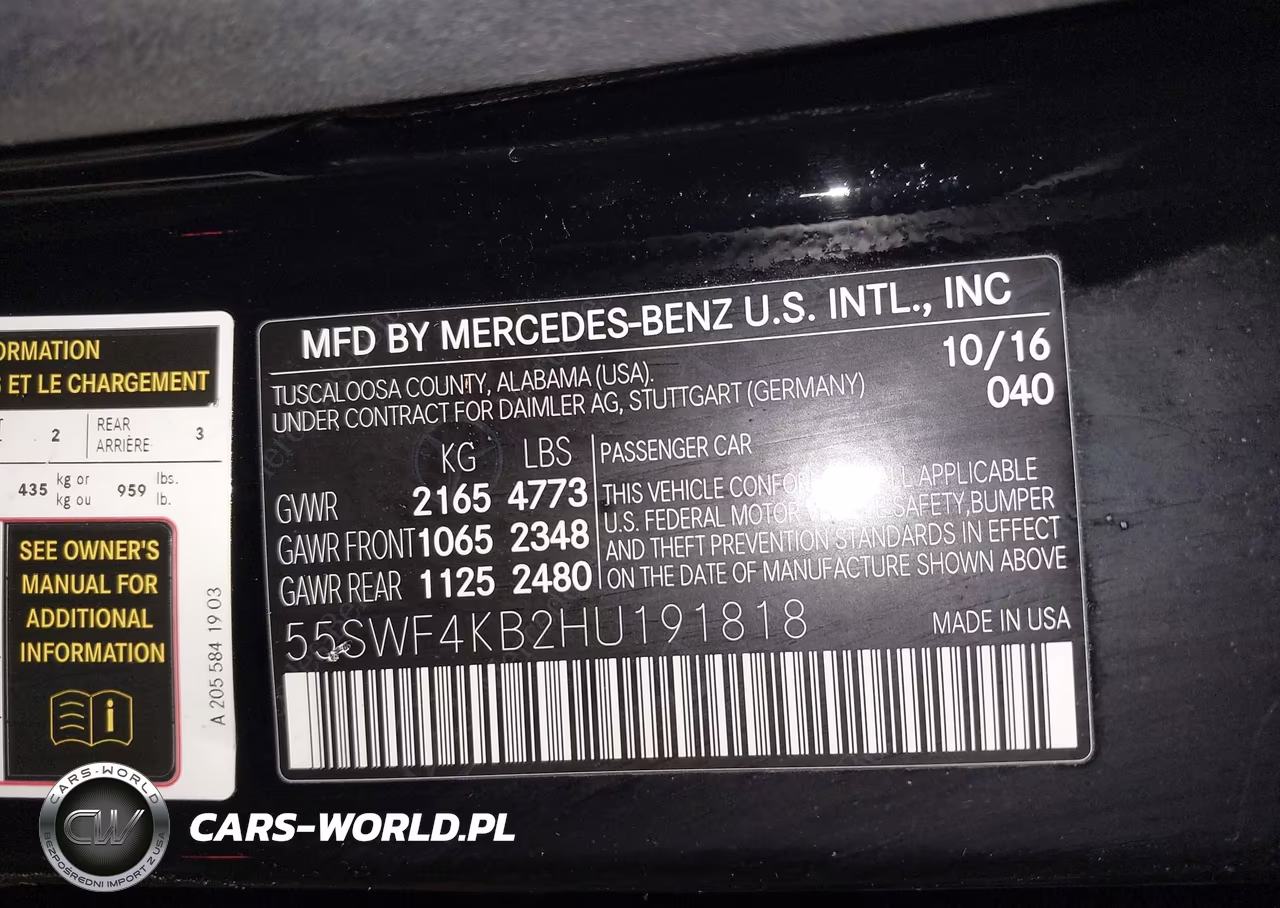 2017 Mercedes-Benz C 300 4Matic-Luxury 4Matic-Sport 4Matic VIN:55SWF4KB2HU191818 - 9