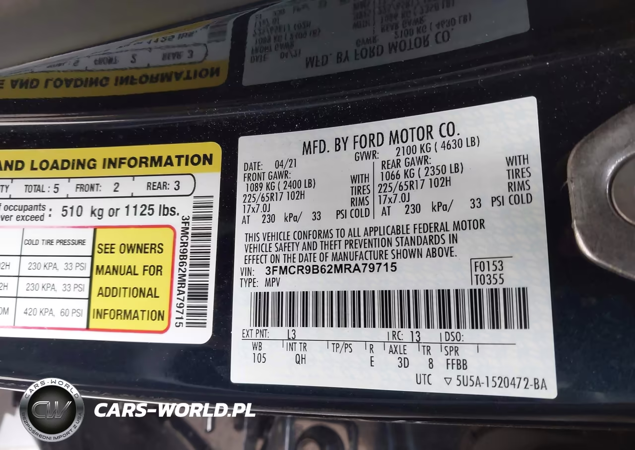 2021 Ford Bronco Sport Big Bend VIN:3FMCR9B62MRA79715 - 9