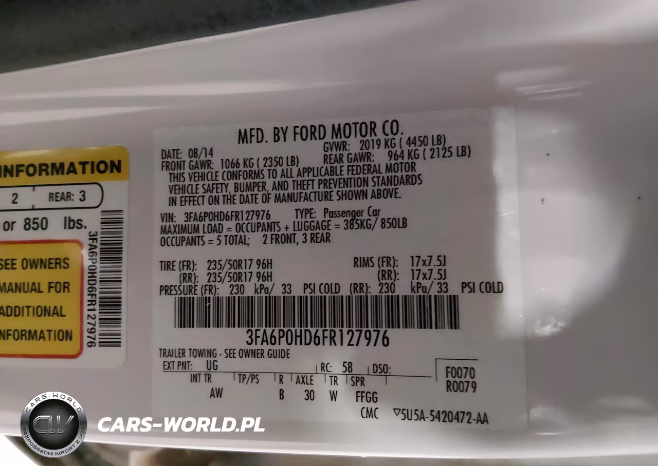 2015 Ford Fusion Se VIN:3FA6P0HD6FR127976 - 9