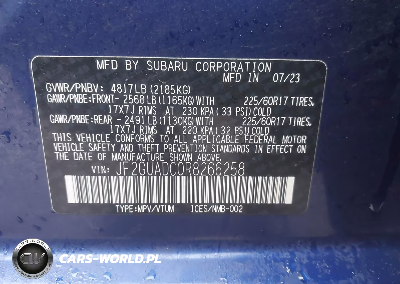 2024 Subaru Crosstrek Premium VIN:JF2GUADC0R8266258 - 9