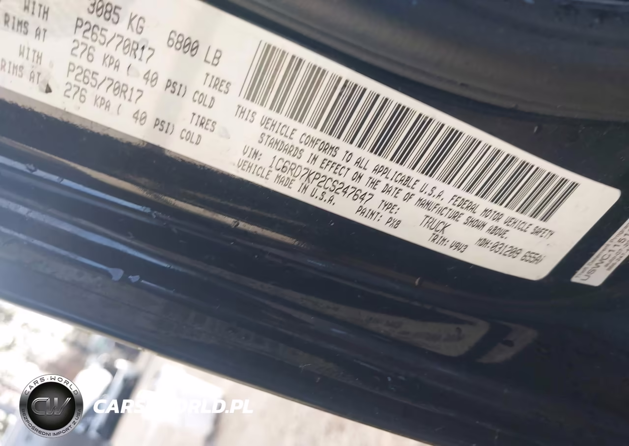 2012 Ram 1500 St VIN:1C6RD7KP2CS247647 - 9