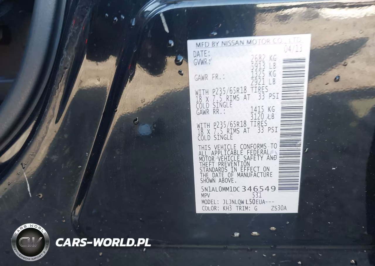 2013 Infiniti Jx35 VIN:5N1AL0MM1DC346549 - 9