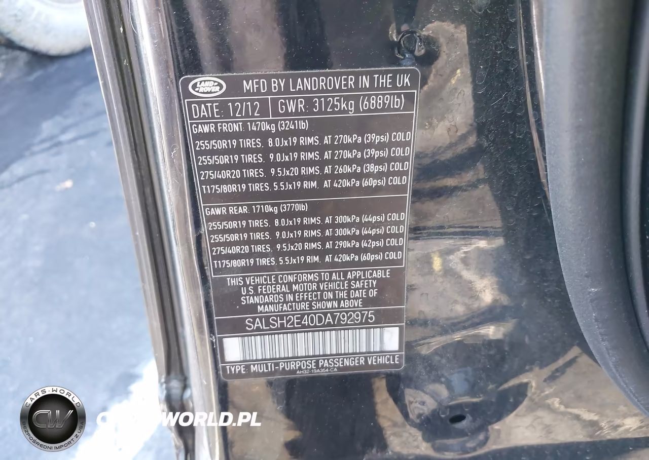 2013 Land Rover Range Rover Sport Supercharged VIN:SALSH2E40DA792975 - 9