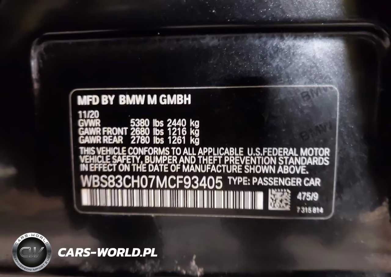 2021 BMW M5 VIN:WBS83CH07MCF93405 - 9