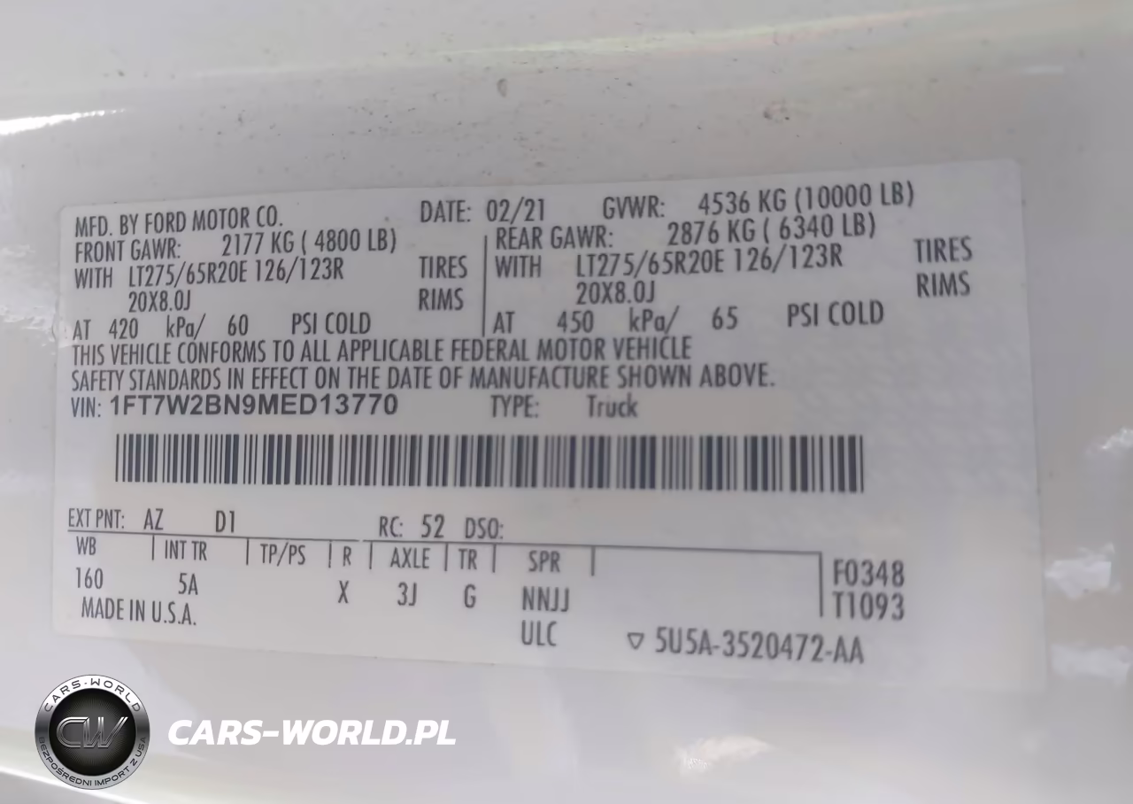 2021 Ford F-250 Lariat VIN:1FT7W2BN9MED13770 - 9