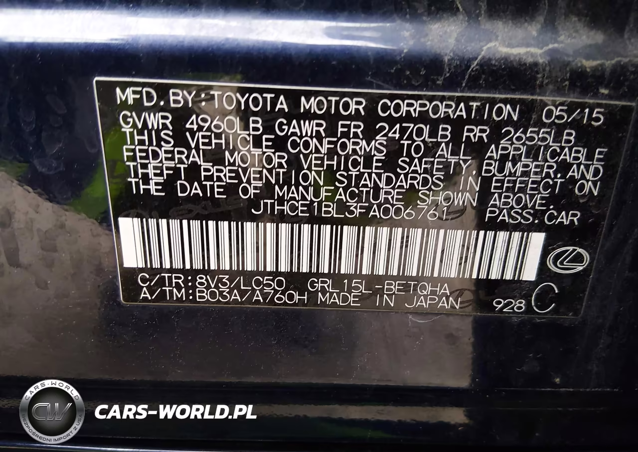 2015 Lexus Gs 350 VIN:JTHCE1BL3FA006761 - 9
