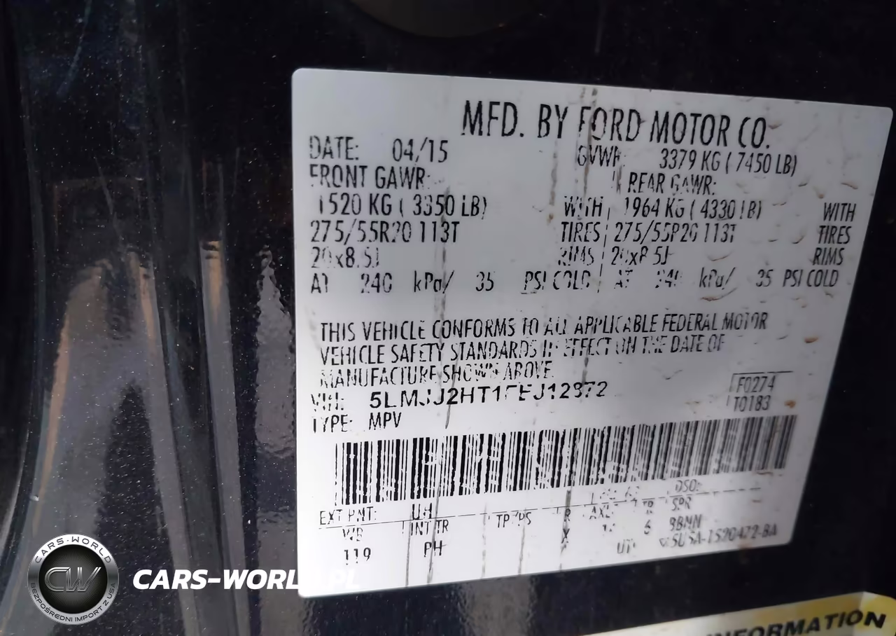 2015 Lincoln Navigator VIN:5LMJJ2HT1FEJ12872 - 9