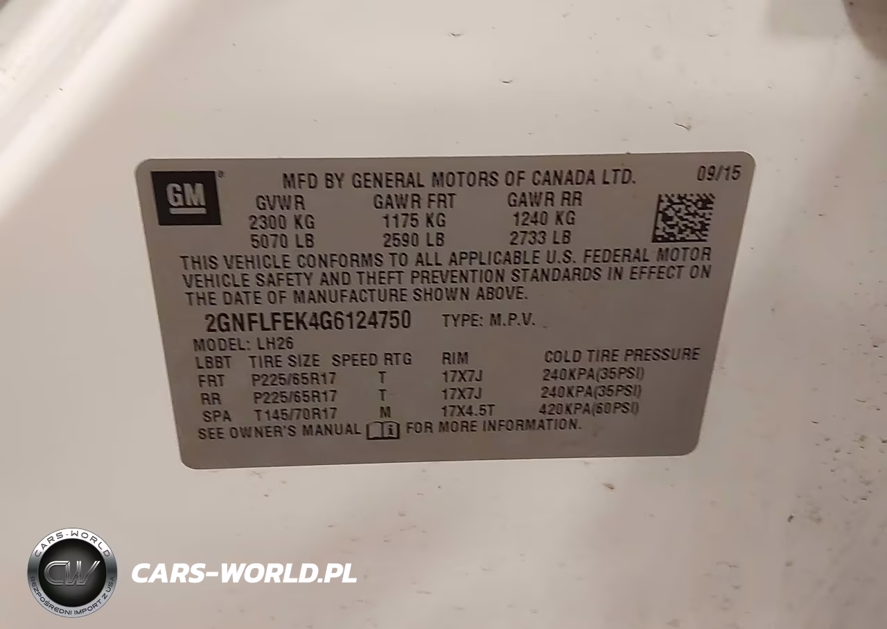 2016 Chevrolet Equinox Lt VIN:2GNFLFEK4G6124750 - 9