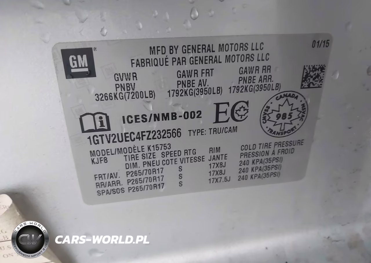 2015 GMC Sierra 1500 Sle VIN:1GTV2UEC4FZ232566 - 9